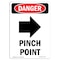 Signmission OSHA Danger Sign, Pinch Point, 18in X 12in Aluminum, 12" W, 18" L, Portrait, OS-DS-A-1218-V-1718 OS-DS-A-1218-V-1718 - alternate 1